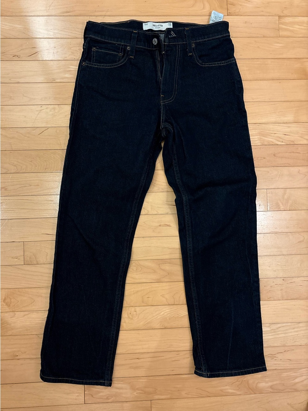 Hollister Dark Blue Straight-Leg Jeans